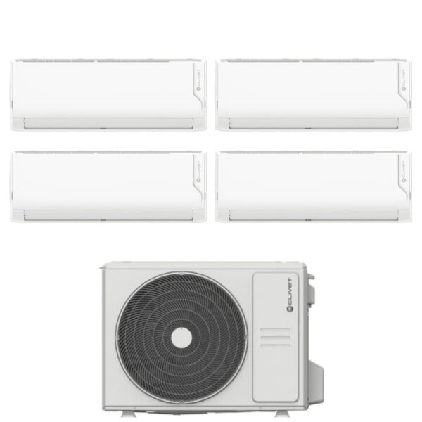Clivet Cristallo2 Quad-split Airconditioner 9+9+9+12 met MU2-Y 82M R-32