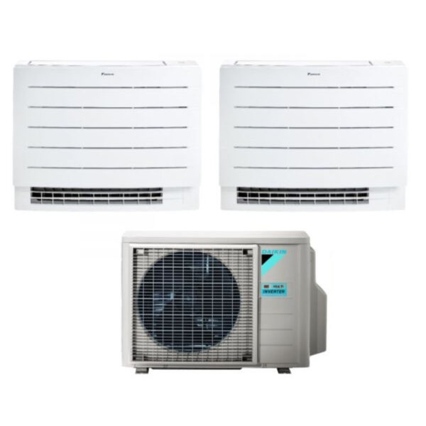 Daikin Perfera FVXM-A + 2MXM50A dual-split airconditioner vloerconsole 9000+12000 R-32 Wi‑Fi