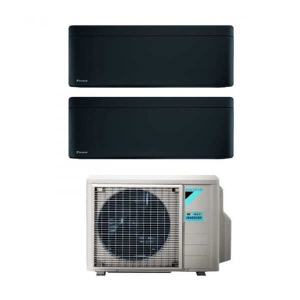 Daikin Stylish dual-split airconditioner 7000+12000 BTU 2MXM50A (Total Black, Wi‑Fi)