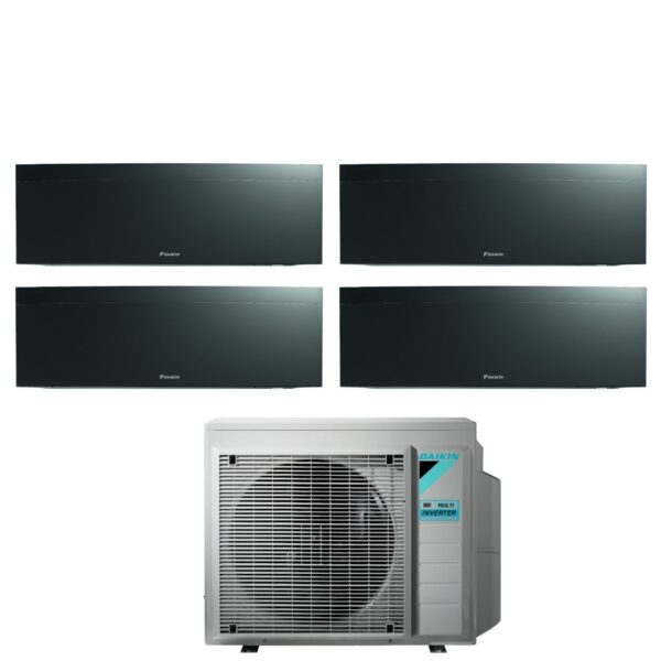 Daikin Emura III quad-split airconditioner 7000+7000+9000+18000 BTU 4MXM80N R-32 Wi‑Fi (zwart)