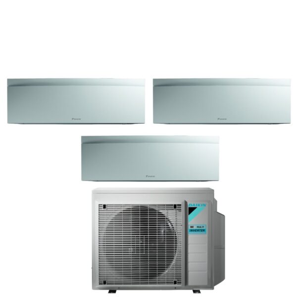 Daikin Emura III multisplit airconditioner 7000+9000+15000 BTU 3MXM52N (R-32, Wi‑Fi, mat wit)