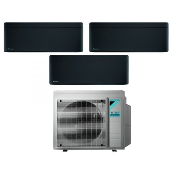 Daikin Stylish Bluevolution triple-split airconditioner 3MXM52N (7000+9000+15000) zwart