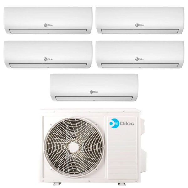 Diloc Ionio penta-split airconditioner 9+9+9+9+12 met FREEDOM500, R-32 en Wi‑Fi