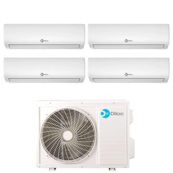 Diloc Ionio quad-split airconditioner 4x 12000 BTU met FREEDOM500 (R-32, Wi‑Fi)
