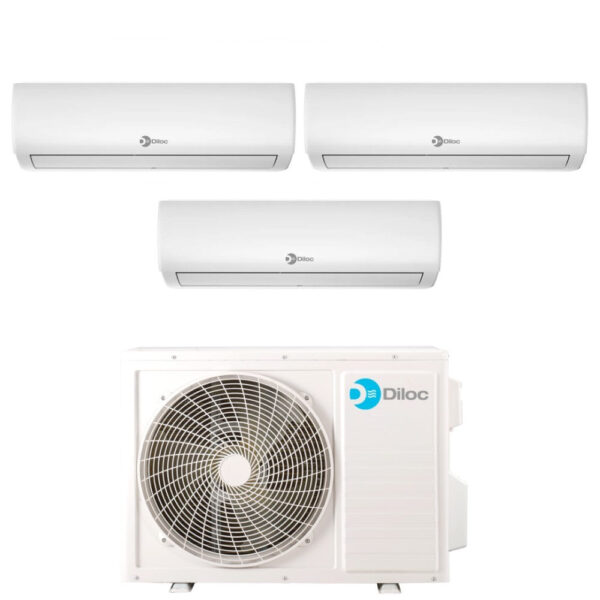 Diloc Ionio 12+12+12 triple-split airconditioner met FREEDOM480 en Wi‑Fi (R32)