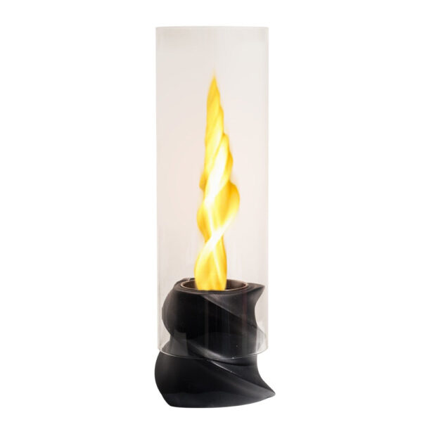 Divina Fire NIZZA bio-ethanol tafelhaard zwart Ø14,5 x H46,5 cm