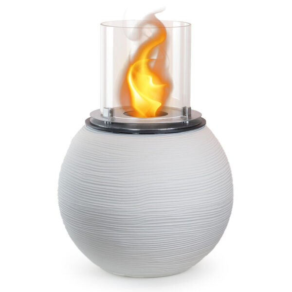 Divina Fire Botticelli bio-ethanol haard 3,2–3,4 kW Ø40 x H54 cm wit (Perla)
