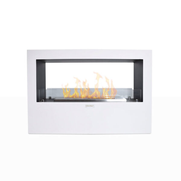 Divina Fire Giotto S bio-ethanol haard wit 3,5–4 kW
