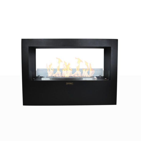 Divina Fire GIOTTO S bio-ethanol haard zwart 100x30x70 cm