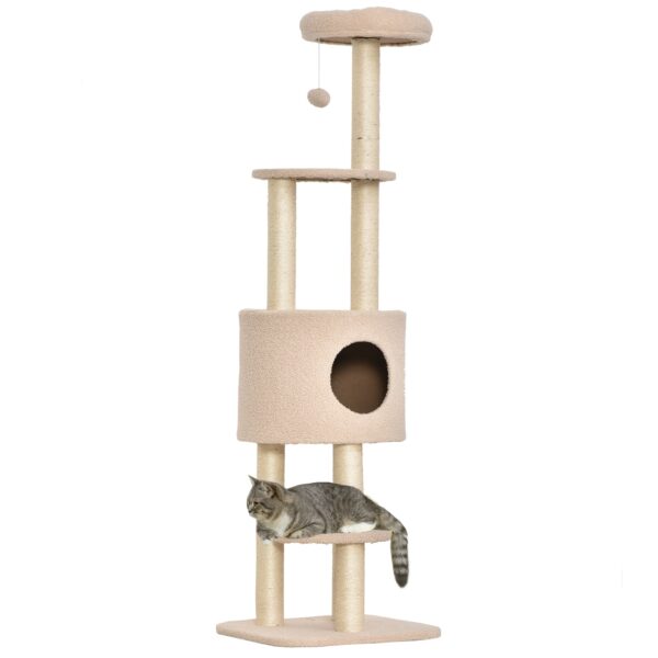 EASYCOMFORT Krabpaal 5 niveaus met huis & kennel, max 30kg