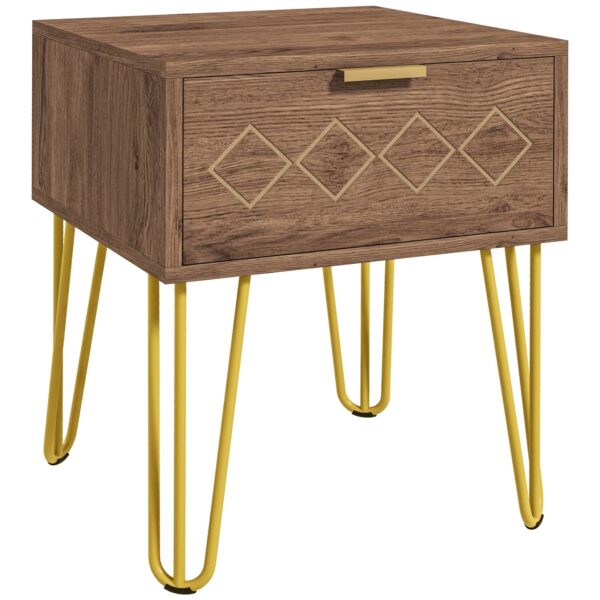 EasyComfort set van 2 nachtkastjes met lade 39.5x41x49 cm bruin