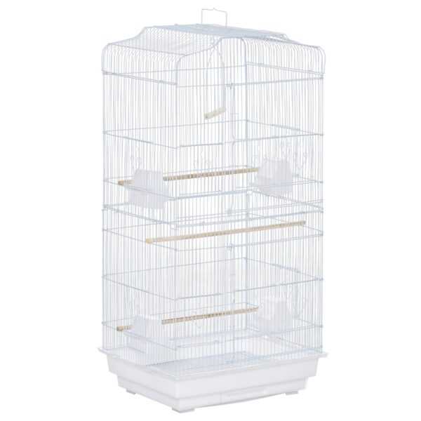 EasyComfort Vogelkooi met zitstokken, schommel en voerbakjes 46.5x35.5x92cm