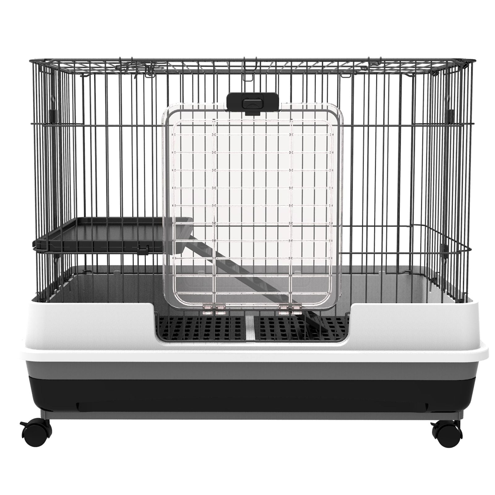 immagine-1-easycomfort-easycomfort-gabbietta-per-criceti-conigli-porcellini-dindia-in-metallo-nero-con-2-porte-ean-8054144130200-jpg