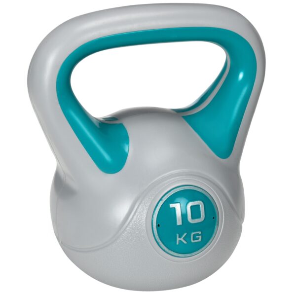 EasyComfort Kettlebell 10 kg — PU met zandvulling, vlakke basis