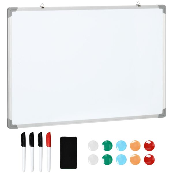 EasyComfort Lavagna magnetisch schrijfbord 90x60x1.8 cm (incl. 4 stiften, 1 gum, 10 magneten)