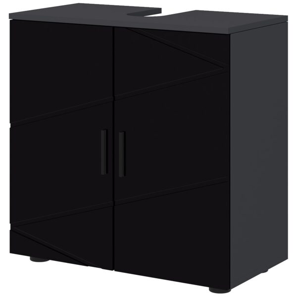 EasyComfort wastafelonderkast 60x30x60 cm 2-deurs zwart
