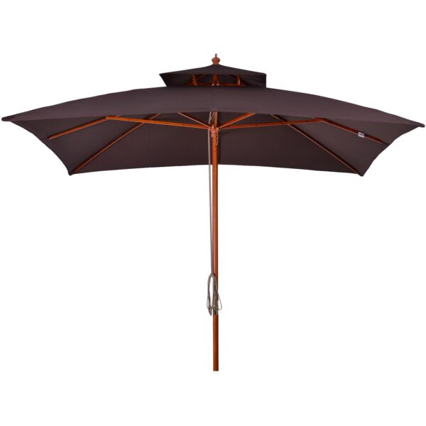 EasyComfort 3x3 m parasol - 8 baleinen, 2-laags kap