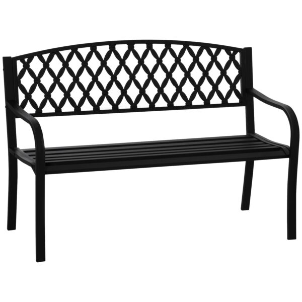 EasyComfort 2-zits tuinbank staal/gietijzer 128x58.5x89 cm