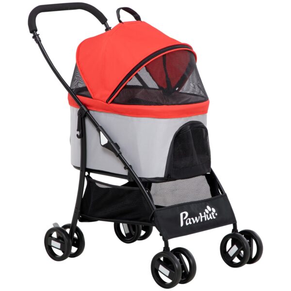 EASYCOMFORT Opvouwbare hondenbuggy met afneembare draagmand, 82x49.5x98cm