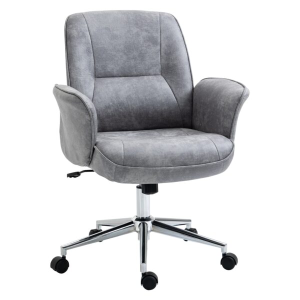 EasyComfort ergonomische bureaustoel microvezel grijs 67x69x92-102 cm