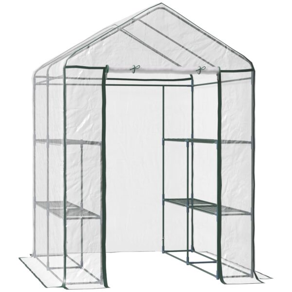 EasyComfort tuinserre transparant PVC 1.43 x 1.43 x 1.95 m