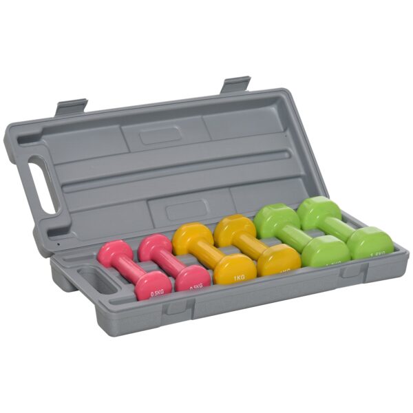 EasyComfort halterset 6-delig (0.5/1/1.5 kg) met koffer