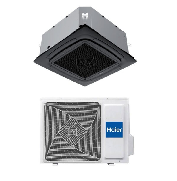 Haier AB50S2SC2FA(H) cassette‑airconditioner 4‑weg 18000 BTU zwart paneel 620x620 mm