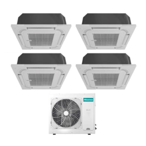 Hisense 4AMW81U4RAA cassette airconditioner quad-split 9000+9000+12000+12000 BTU