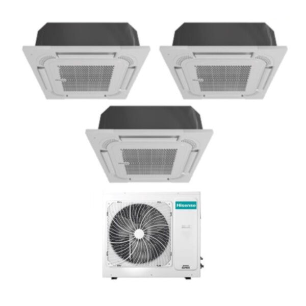 Hisense 4AMW81U4RAA cassette airconditioner triple-split 9k+9k+12k
