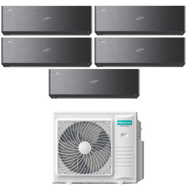 Hisense Energy Pro X Black penta-split airconditioner 9+9+9+9+12