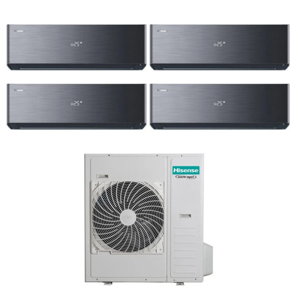 Hisense Energy Pro X Black quad-split airconditioner 9+9+9+12 (5AMW105U4RQC)