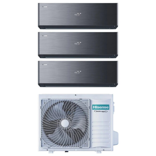 Hisense Energy Pro X Black Airconditioner tri-split 9+9+9 (3AMW62U4RJC)
