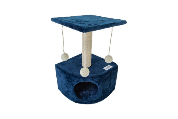Le Stelle krabpaal pluche met speelballen en witte paal 50x30x30 cm