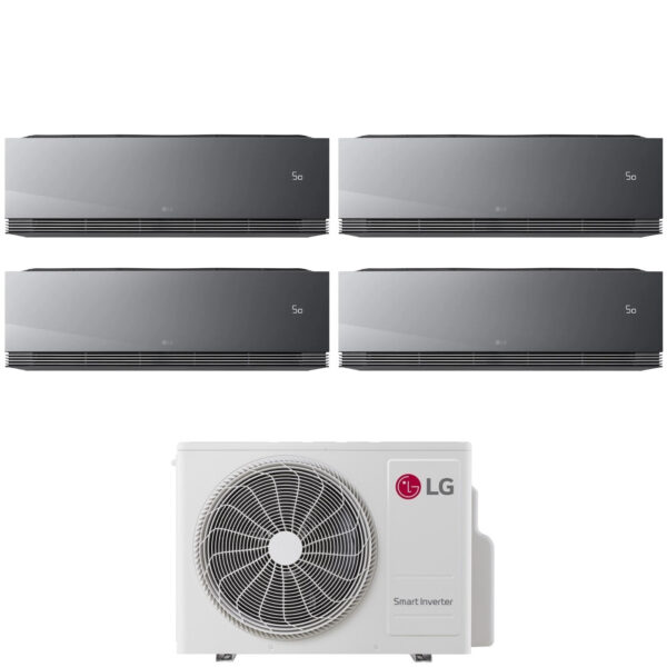 LG Artcool Mirror AI Air quad-split airconditioner 9+9+12+12 MU4R27 R32 Wi‑Fi