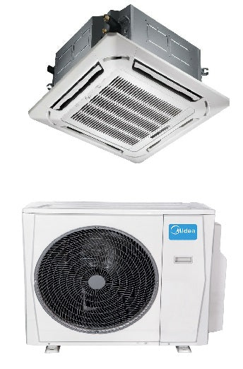 Midea MCD1-55HRFNX(GA) cassette 4-weg airconditioner 55.000 BTU (Wi‑Fi optioneel)