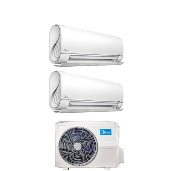 Midea Breezeless+ dual-split airconditioner 2x 9000 BTU R32 Wi‑Fi