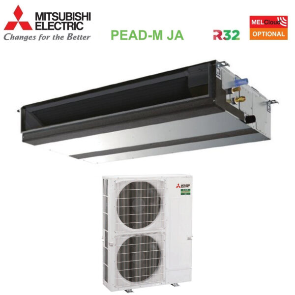 Mitsubishi Electric PEAD-M100JA + PUZ-ZM100YKA kanaaltype airconditioner 34.000 BTU R32 driefasig
