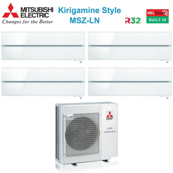 Mitsubishi Electric MSZ-LN multisplit airconditioner 9+9+12+12 met MXZ-4F72VF (R-32)