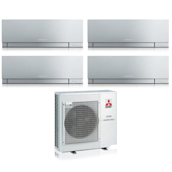 Mitsubishi Electric Kirigamine Zen MSZ‑EF quad-split airconditioner 7k+7k+9k+12k BTU zilver