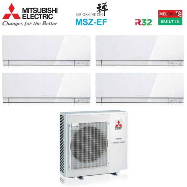 Mitsubishi Electric Kirigamine Zen MSZ-EF quad-split airconditioner 7+7+9+12 (MXZ-4F80VF, wit)