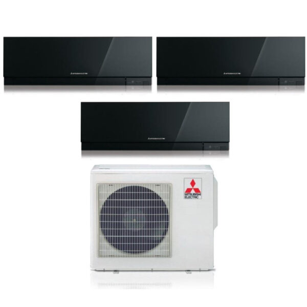 Mitsubishi Electric Kirigamine Zen zwart airconditioner tri-split 12000+12000+18000 met MXZ-3F68VF R-32 Wi‑Fi