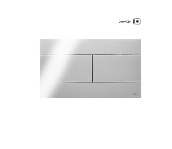 OLI Slim Dual drukplaat dubbele spoeling – ABS chroom glanzend