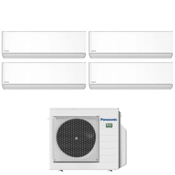 Panasonic Etherea quad-split airconditioner 7+9+12+12 met CU-4Z68TBE R-32 (ingebouwde Wi‑Fi)