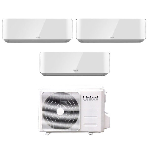 Unical AirCristal Trial Split airconditioner 10+13+13 met KMX4 28HE (R-32)